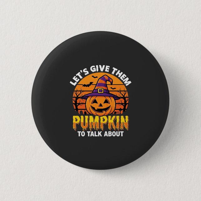 Funny Pumpkin Halloween Pun Design2 (1)_1 2 Inch Round Button (Front)
