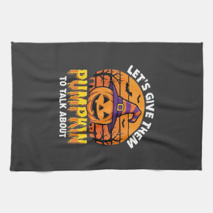 Funny Pumpkin Halloween Pun Design2 (1)_1 Kitchen Towel