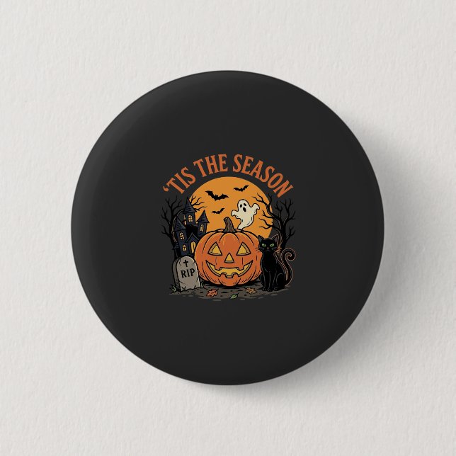 Funny Pumpkin Halloween Pun Design2 (2)_1 2 Inch Round Button (Front)