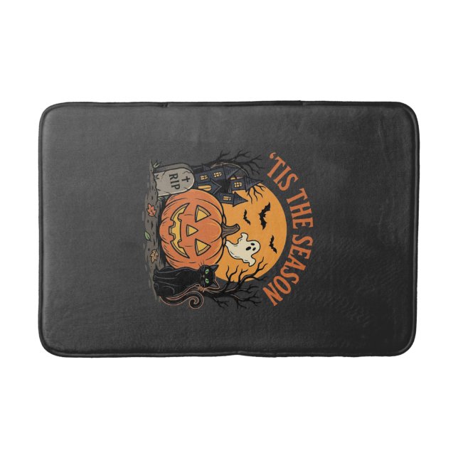 Funny Pumpkin Halloween Pun Design2 (2)_1 Bath Mat (Front)