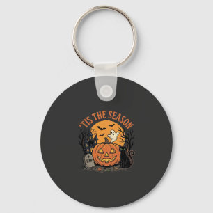 Funny Pumpkin Halloween Pun Design2 (2)_1 Keychain