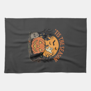 Funny Pumpkin Halloween Pun Design2 (2)_1 Kitchen Towel