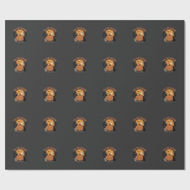 Funny Pumpkin Halloween Pun Design2 (2)_1 Wrapping Paper (Flat)