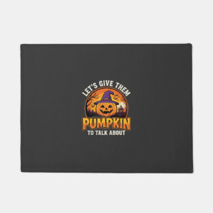 Funny Pumpkin Halloween Pun Design_1 Doormat