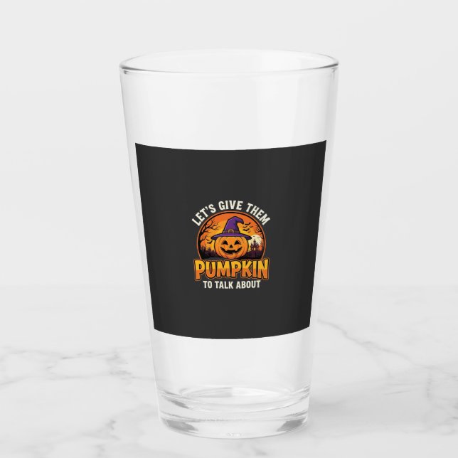 Funny Pumpkin Halloween Pun Design_1 Glass (Front)