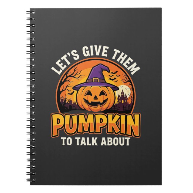 Funny Pumpkin Halloween Pun Design_1 Notebook (Front)