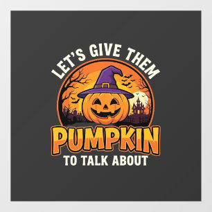 Funny Pumpkin Halloween Pun Design_1 Window Cling