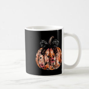 Funny Pumpkin Happy Halloween Lace Coquette Bow Gi Coffee Mug