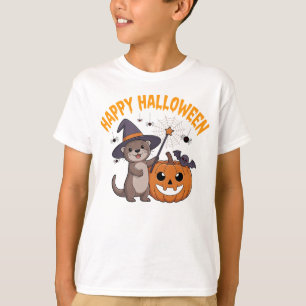 Funny Pumpkin Otter Lover Happy Halloween 2025 T-Shirt