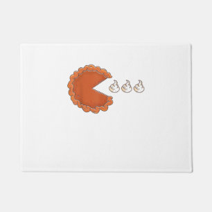 Funny Pumpkin Pie Eating Whipped Cream 2020 Thanks Doormat