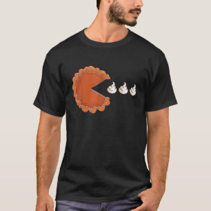 Funny Pumpkin Pie Eating Whipped Cream 2020 Thanks T-Shirt