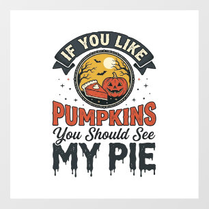 Funny Pumpkin Pie Halloween Vintage Shirt Design_1 Window Cling