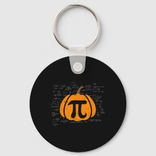 Funny Pumpkin Pie Math Teacher Halloween Thanksgiv Keychain