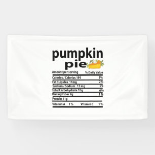 Funny Pumpkin Pie Nutrition Fact for Thanksgiving  Banner