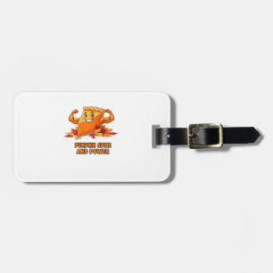 Funny Pumpkin Pie Thanksgiving Classic T-Shirt_1.p Luggage Tag