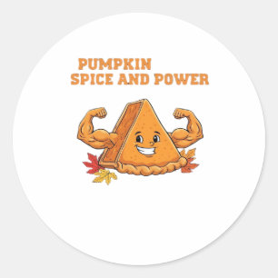 Funny Pumpkin Pie Thanksgiving Classic T-Shirt_2.p Classic Round Sticker