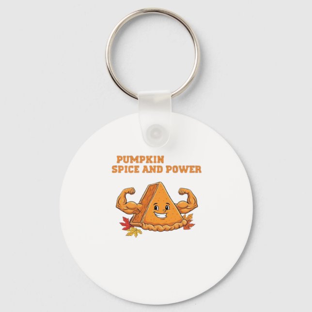 Funny Pumpkin Pie Thanksgiving Classic T-Shirt_2.p Keychain (Front)