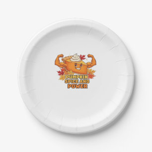 Funny Pumpkin Pie Thanksgiving Oversized T-Shirt.p Paper Plate
