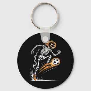 Funny Pumpkin Soccer Halloween Soccer Costume For Keychain