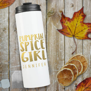 Funny Pumpkin Spice Girl Name Thermal Tumbler