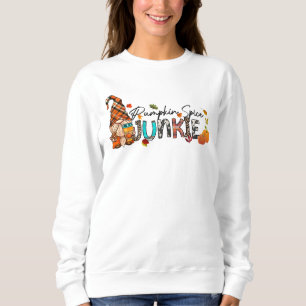 Funny pumpkin spice junkie word art sweatshirt