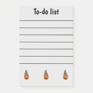 Funny Pumpkin To-do List Post-it Notes