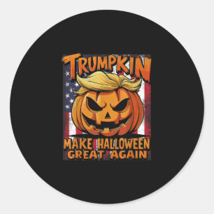 Funny Pumpkin Trump Trumpkin Make Halloween Great Classic Round Sticker