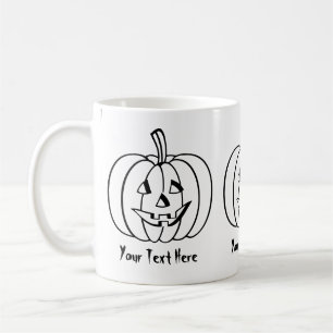 Funny pumpkin with cut out face halloween coffee mug