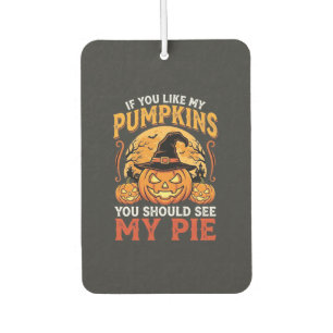 Funny Pumpkins Halloween Pie Design_1 Air Freshener