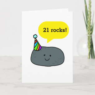 Funny Pun 21st Birthday For Him or Her Card