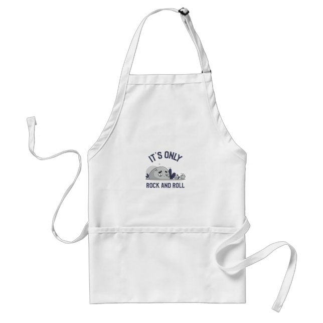 funny pun about rolling stones standard apron (Front)