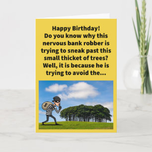 Funny Pun Avoid the Copse Happy Birthday Card