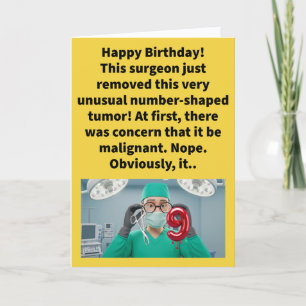Funny Pun Be Nine Happy Birthday Card