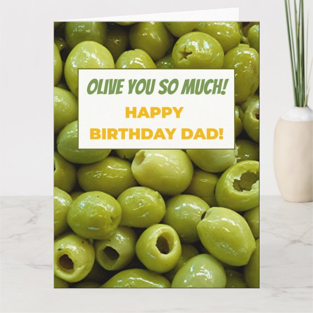 Funny Pun Birthday Card For Dad (Front)
