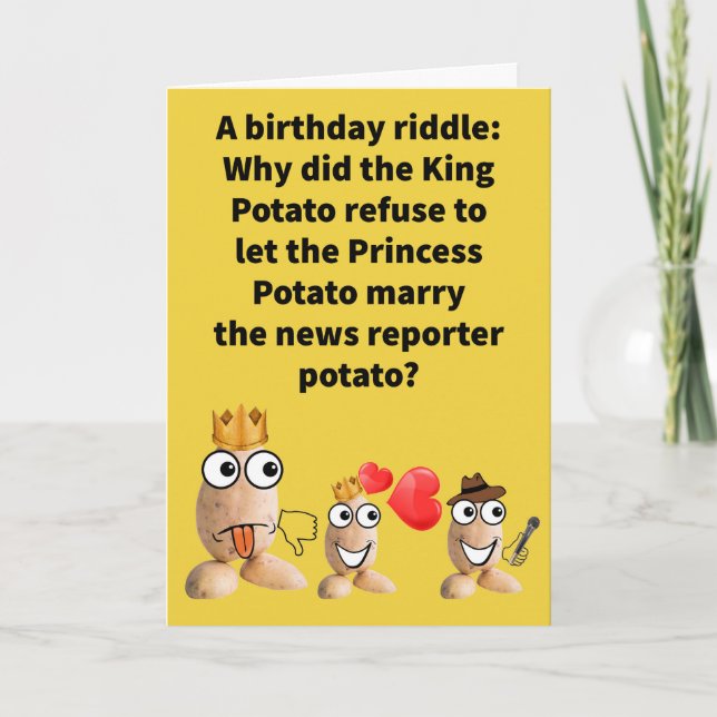 Funny Pun Commentator Happy Birthday Card (Front)