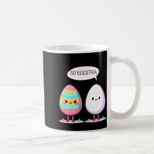 Funny Pun Cute Comic Pastel Easter Eggs So Eggstra Coffee Mug
