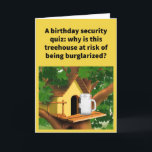 Funny Pun Door Is a Jar Happy Birthday Card<br><div class="desc">I always thought the term "the door is ajar" was somewhat odd. In my head,  I always pictured an actual mason jar where the normal door would be. I suppose my joke hinges on my embryonic ability to manipulate the graphics software. Please enjoy this funny pun happy birthday card!</div>