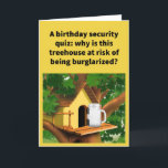Funny Pun Door Is a Jar Happy Birthday Card<br><div class="desc">I always thought the term "the door is ajar" was somewhat odd. In my head,  I always pictured an actual mason jar where the normal door would be. I suppose my joke hinges on my embryonic ability to manipulate the graphics software. Please enjoy this funny pun happy birthday card!</div>