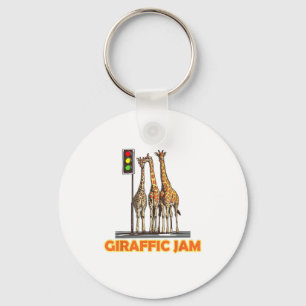 Funny Pun Giraffe Jam Keychain