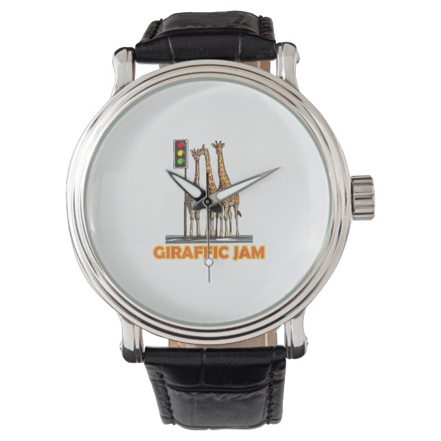 Funny Pun Giraffe Jam  Watch (Front)