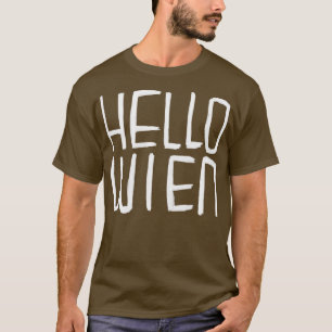 Funny Pun Hello Wien Typography Hello Wien Vienna T-Shirt