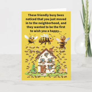 Funny Pun House Swarming Encouragement  Card