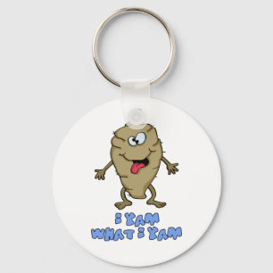Funny Pun - I Yam What I Yam Keychain