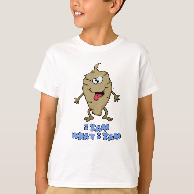 Funny Pun - I Yam What I Yam T-Shirt (Front)