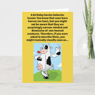 Funny Pun Lack Toes, Intolerant Happy Birthday Card