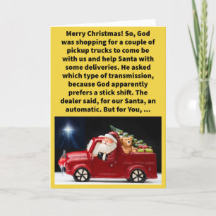 Funny Pun Our Lord A Manual Merry Christmas  Card