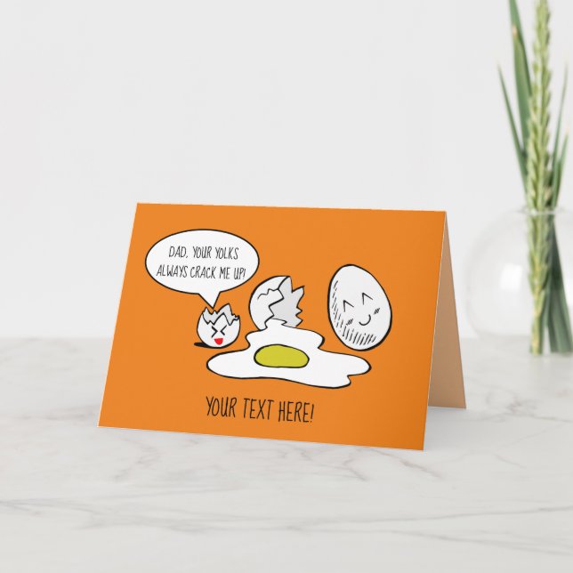 Funny pun personalized fathers day/ birthday card (Front)