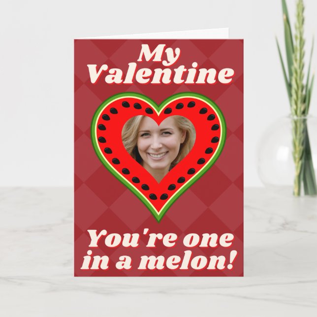 Funny Pun Photo personnalisée Carte Valentine (Devant)