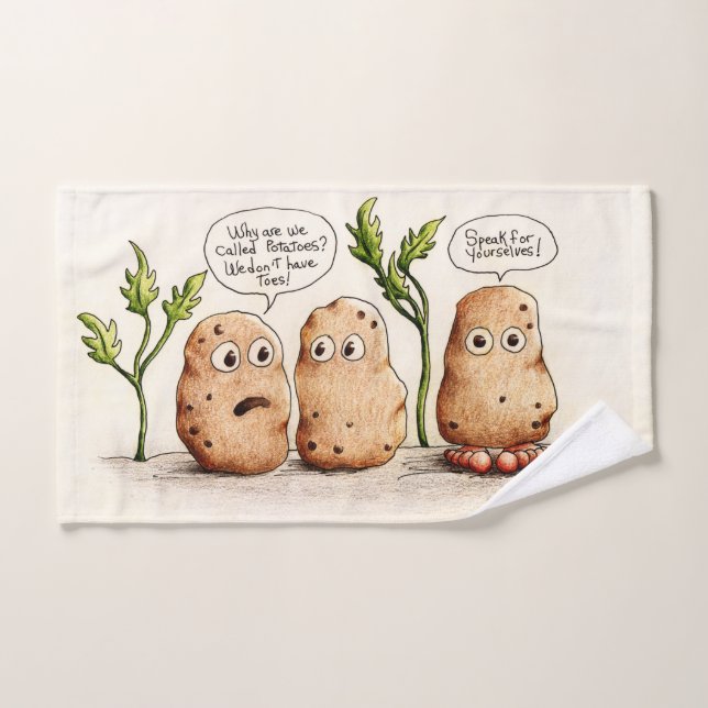 Funny Pun Potatoes Hand Towel (Hand Towel)