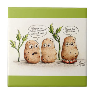 Funny Pun Potatoes  Tile